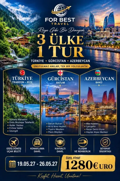 3 Ülke 1 Tur afişi, Türkiye, Gürcistan ve Azerbaycan