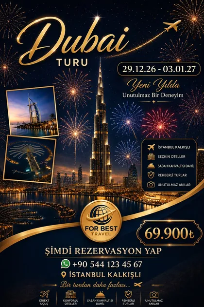 Dubai Yılbaşı Turu afişi, İstanbul kalkışlı