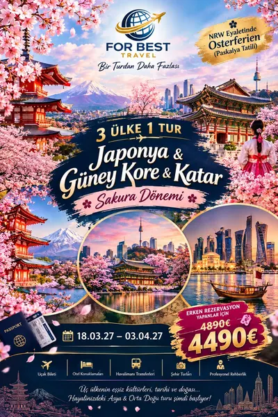 Japonya, Güney Kore ve Katar Sakura turu afişi