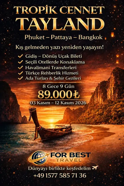 Tropik Cennet Tayland afişi, İstanbul kalkışlı